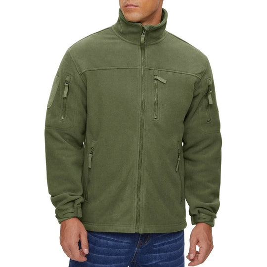 Herren-Fleecejacke mit durchgehendem Reißverschluss