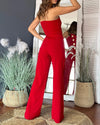 Asymmetrischer trägerloser Bandeau-Overall