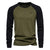 Langärmeliges Patchwork-T-Shirt für Männer