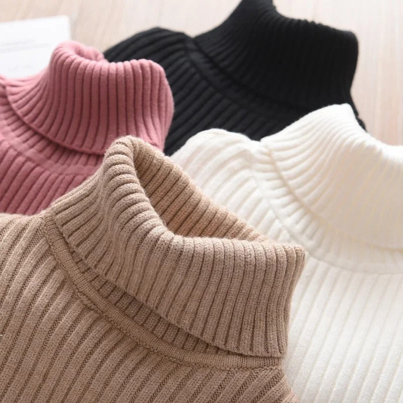 Strickrollkragenpullover für Kinder