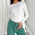 Slim Fit Langarm-T-Shirt für Damen