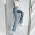 Dames High Waist Slim Fit Flared Broek