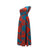 Ein-Schulter-Maxikleid mit tropischem Print