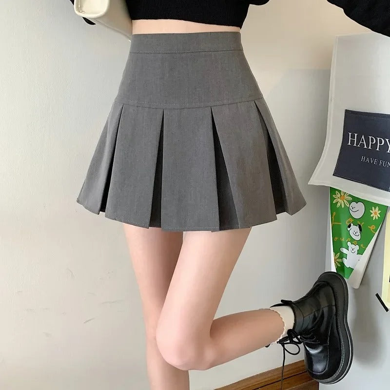 Damenrock mit hoher Taille und Falten