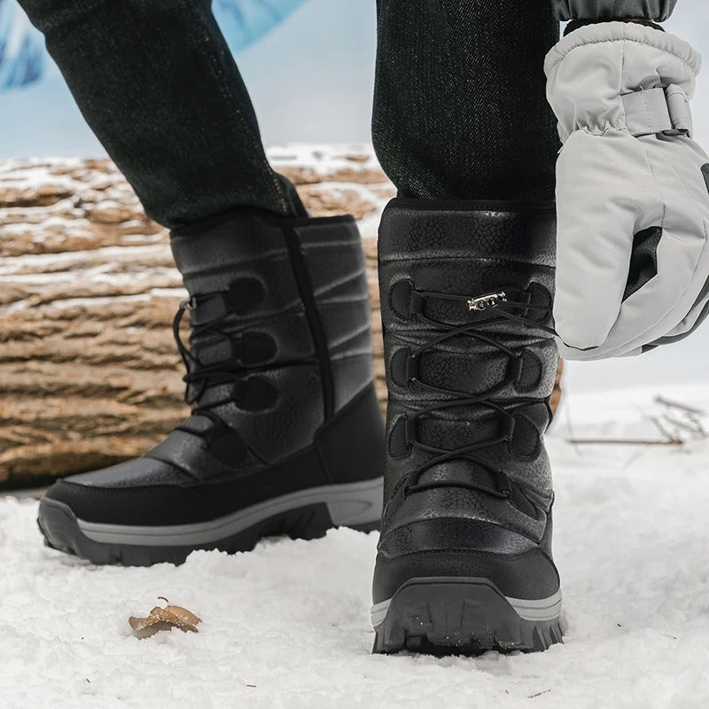 Hohe Winterstiefel aus Plüsch für Männer