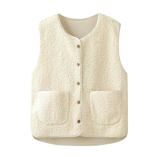 Plüsch-Fleece-Weste für Frauen