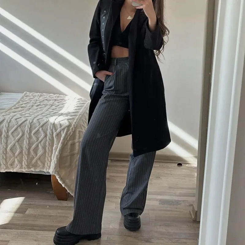 Formelle Hose mit hoher Taille für Frauen