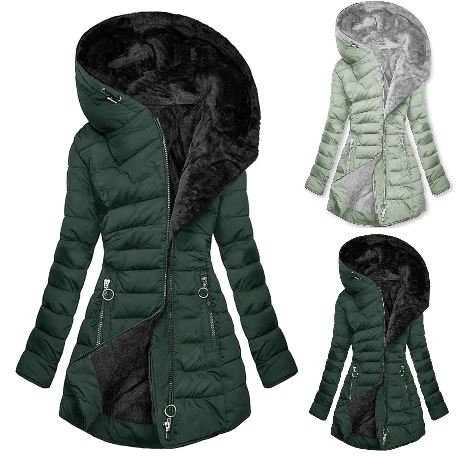 Schmal geschnittener Winterparka für Frauen