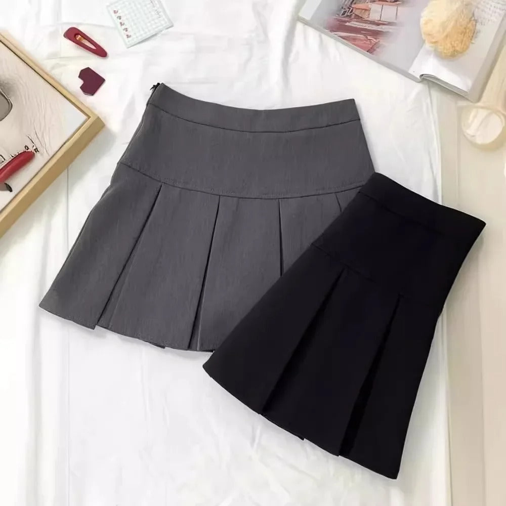 Frauen Faltenrock mit hoher Taille