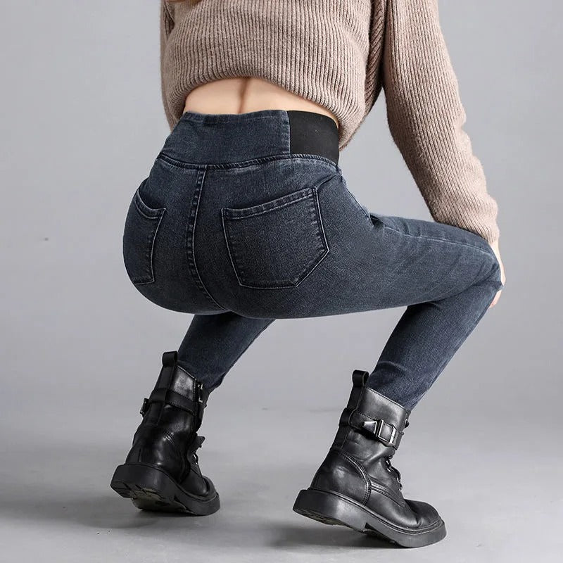 Jeanshose mit hoher Taille für Frauen