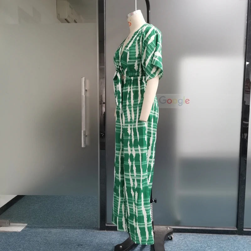 Damenoverall mit Dolmanärmeln und V-Ausschnitt