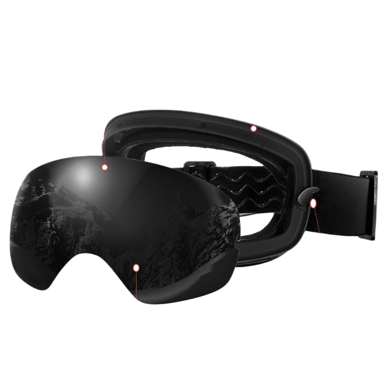 Doppellagige Anti-Beschlag-Skibrille