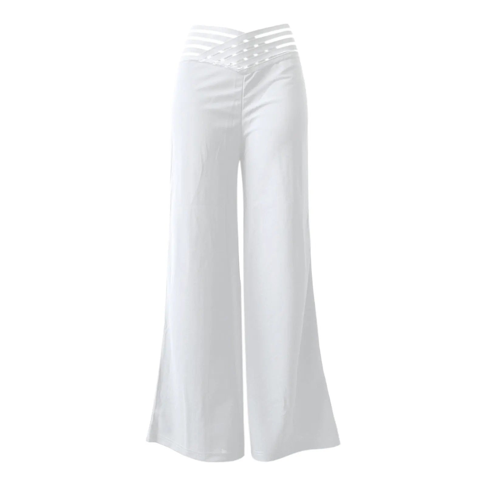 Auslaufende Hose mit gekreuztem Mesh-Patch für Damen