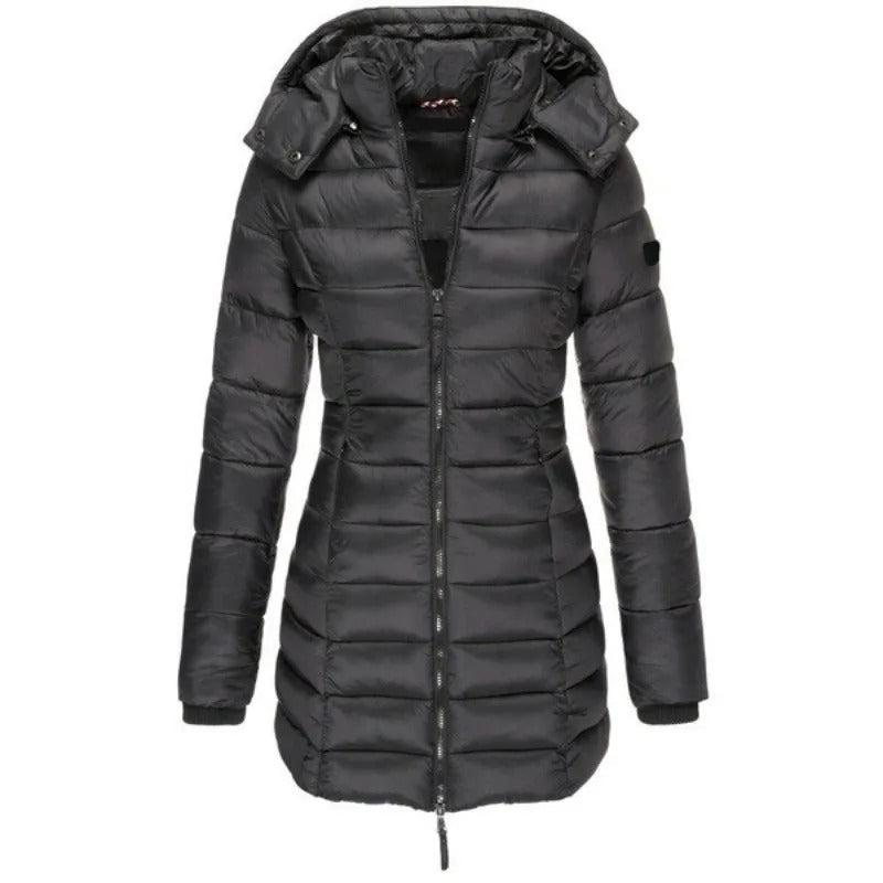 Langärmelige wattierte Jacke für Frauen