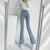 Dames High Waist Slim Fit Flared Broek