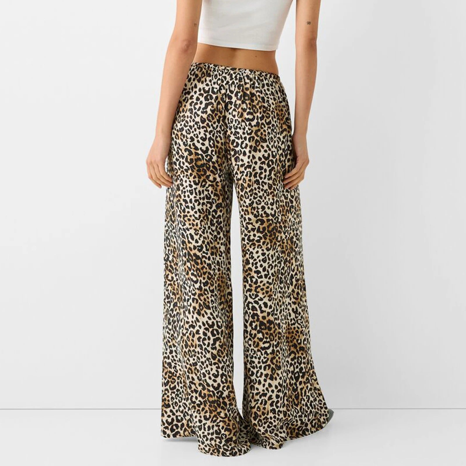 Vintage Leopardenmuster Weite Hose