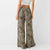 Vintage Leopardenmuster Weite Hose