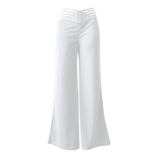 Ausgestellte Hose mit hoher Taille für Frauen