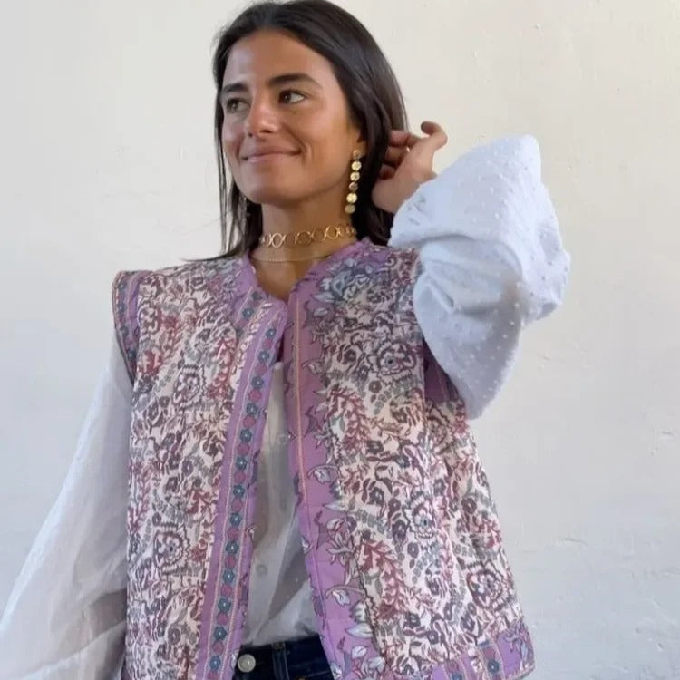 Bedruckte Damen-Baumwolljacke