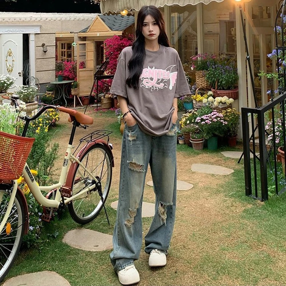 High Street Vibe Damenhose mit weitem Bein