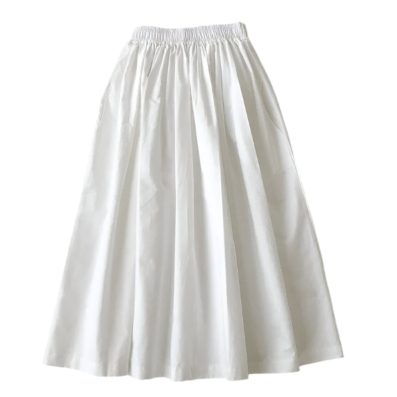 Gefalteter A-Linien-Midirock für Damen