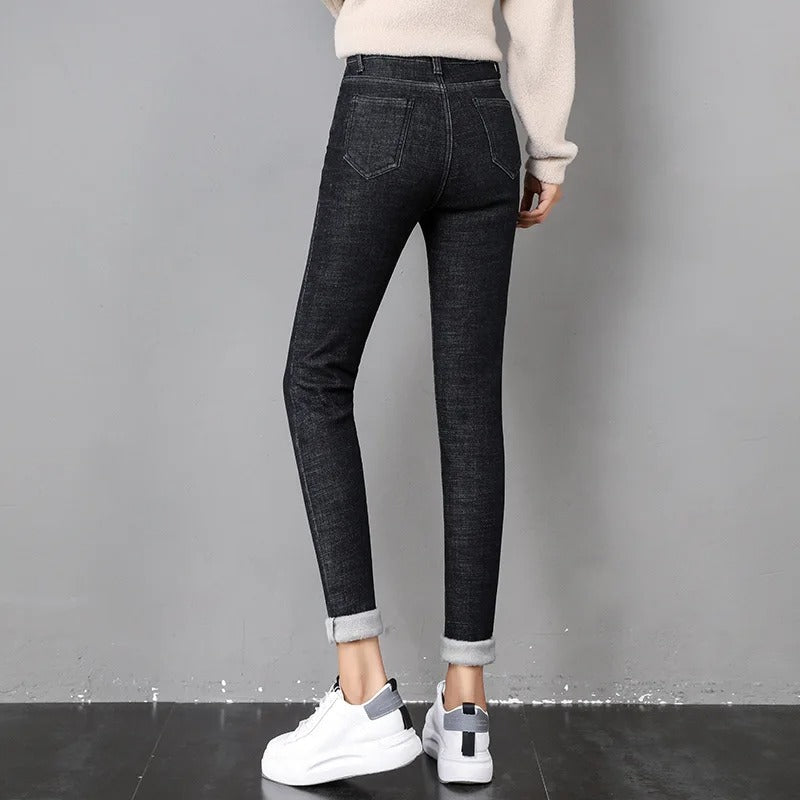 Retro Thermo Skinny Jeans für Frauen