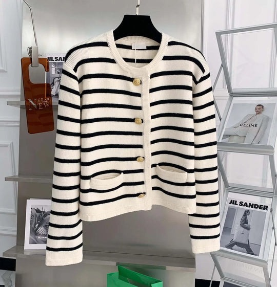 Strickjacke mit Streifen für Damen