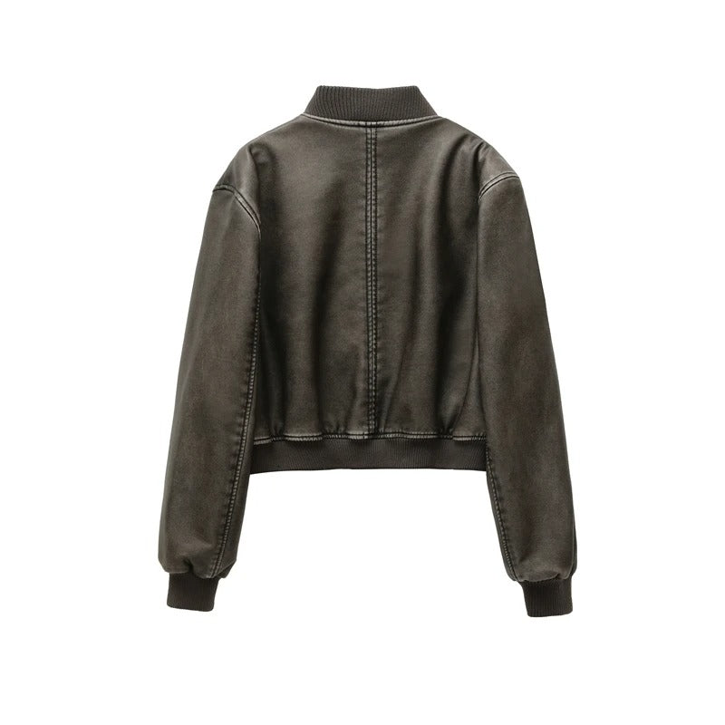 Damen-Motorradjacke mit Reißverschluss