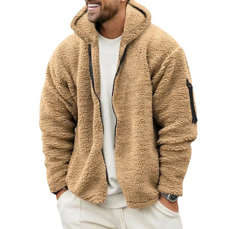 Doppelseitige Herren-Fleecejacke