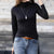 Weiches Damen-T-Shirt mit Rollkragen