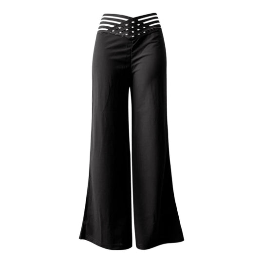 Ausgestellte Hose mit hoher Taille für Frauen