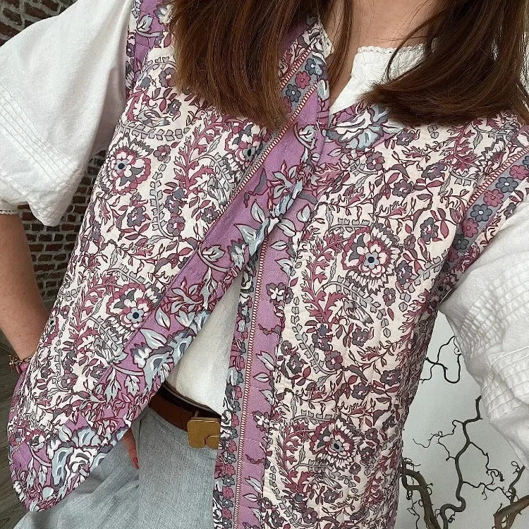 Bedruckte Damen-Baumwolljacke