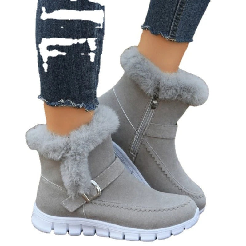 Damen Pelz Chelsea Stiefel