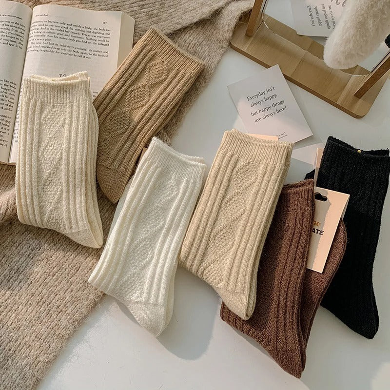 3 Paar/Set Damen Socken aus Kaschmirwolle