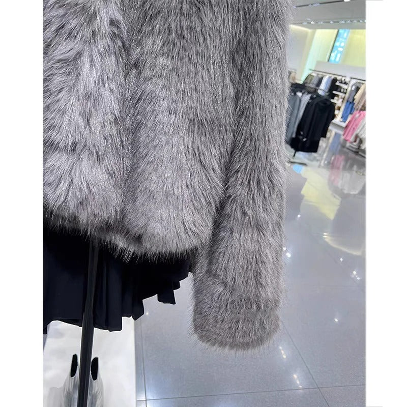 Damen Vintage Pelzmantel