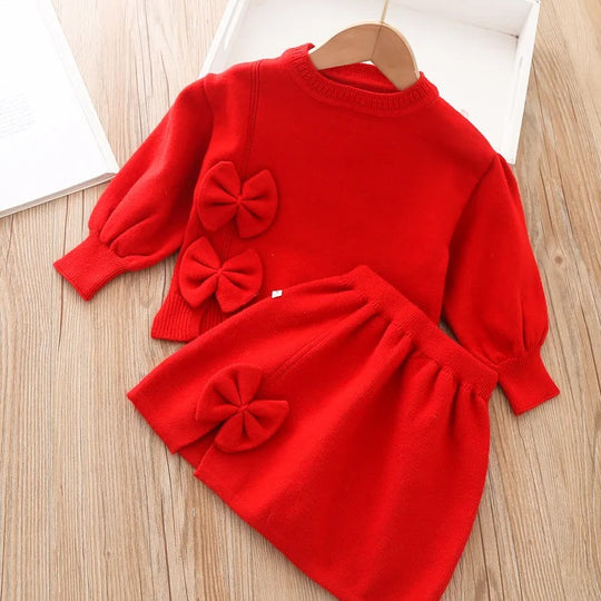 Winterset aus Sweatshirt und Rock für Kinder