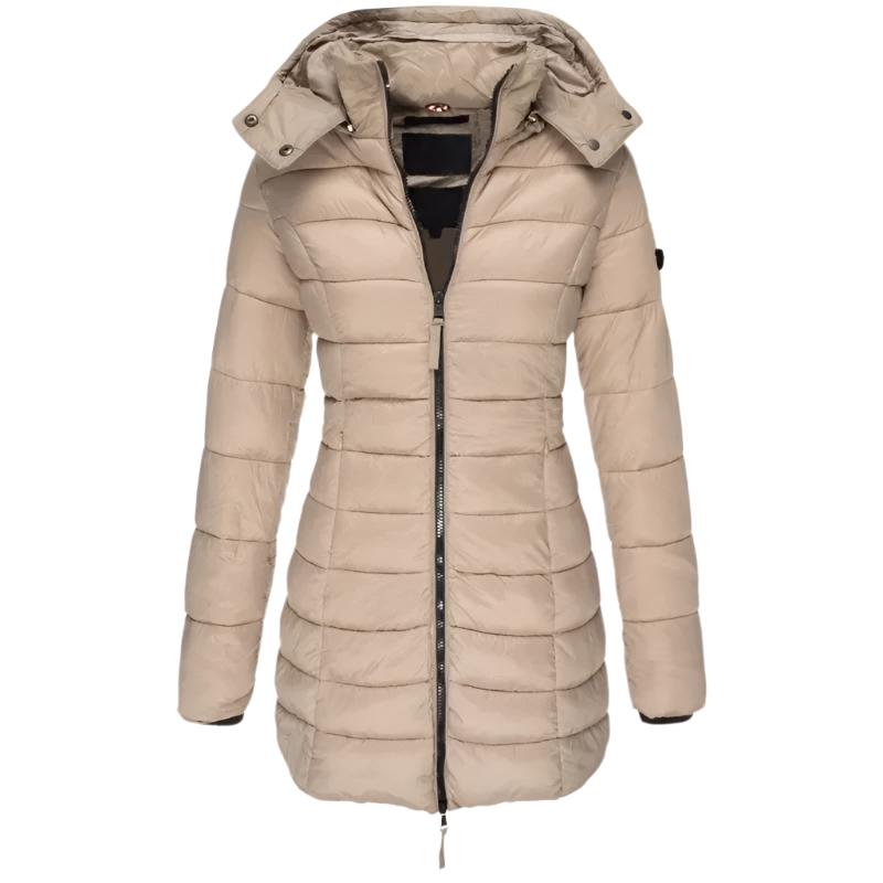 Langärmelige wattierte Jacke für Frauen