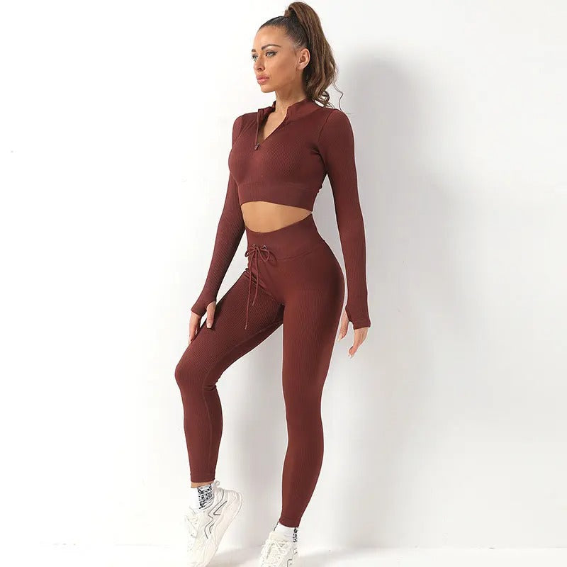 Nahtloses Yoga-Set für Damen