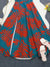 Ein-Schulter-Maxikleid mit tropischem Print