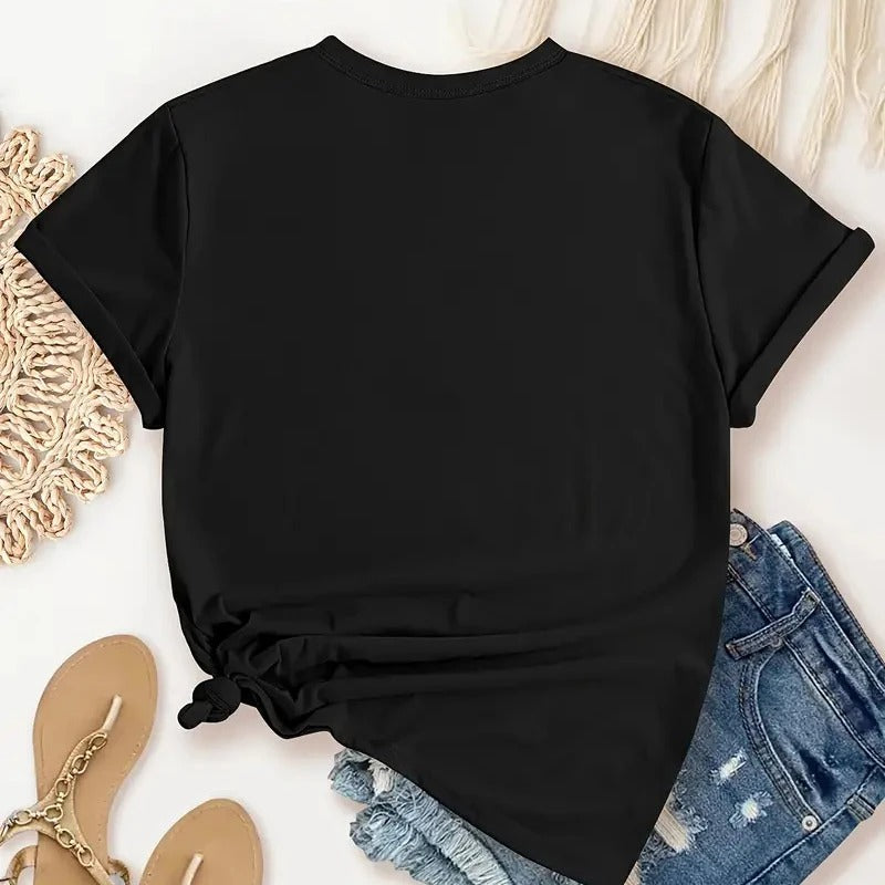 Paardebloem Print Crew Hals T-Shirt