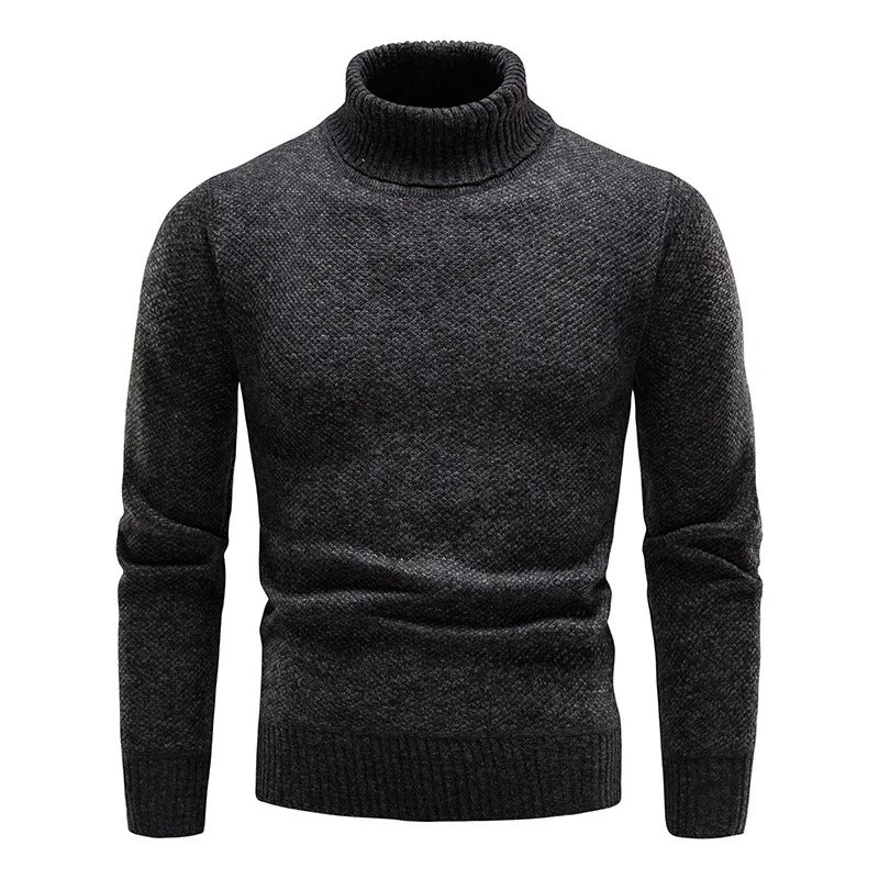 Herren-Rollkragen-Fleecejacke