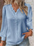 Damen-Shirt mit V-Ausschnitt und Ziernähten