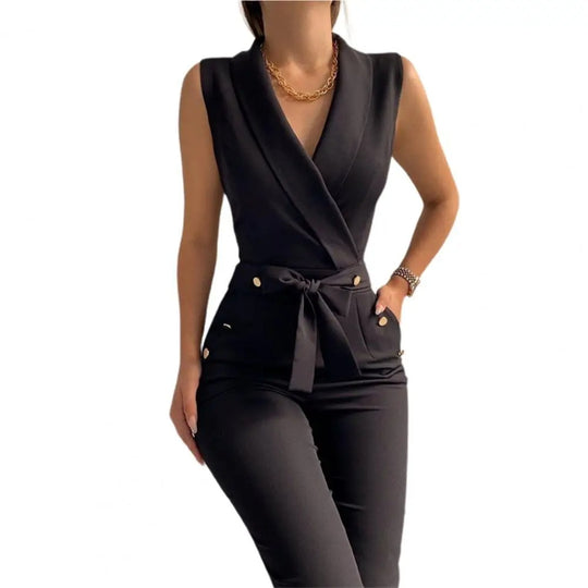 Lässiger Damen-Overall mit V-Ausschnitt