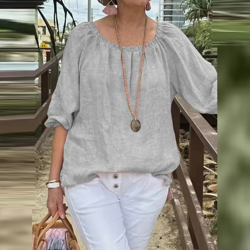 Damen Halbarm Freizeit Bluse