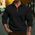 Herren-Sweatshirt mit halbem Reißverschluss und Stehkragen
