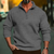 Herren-Sweatshirt mit halbem Reißverschluss und Stehkragen