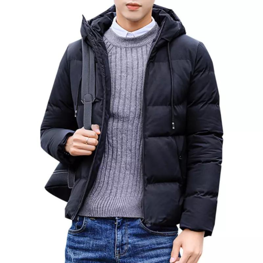 Warme Kapuzen-Pufferjacke für Männer
