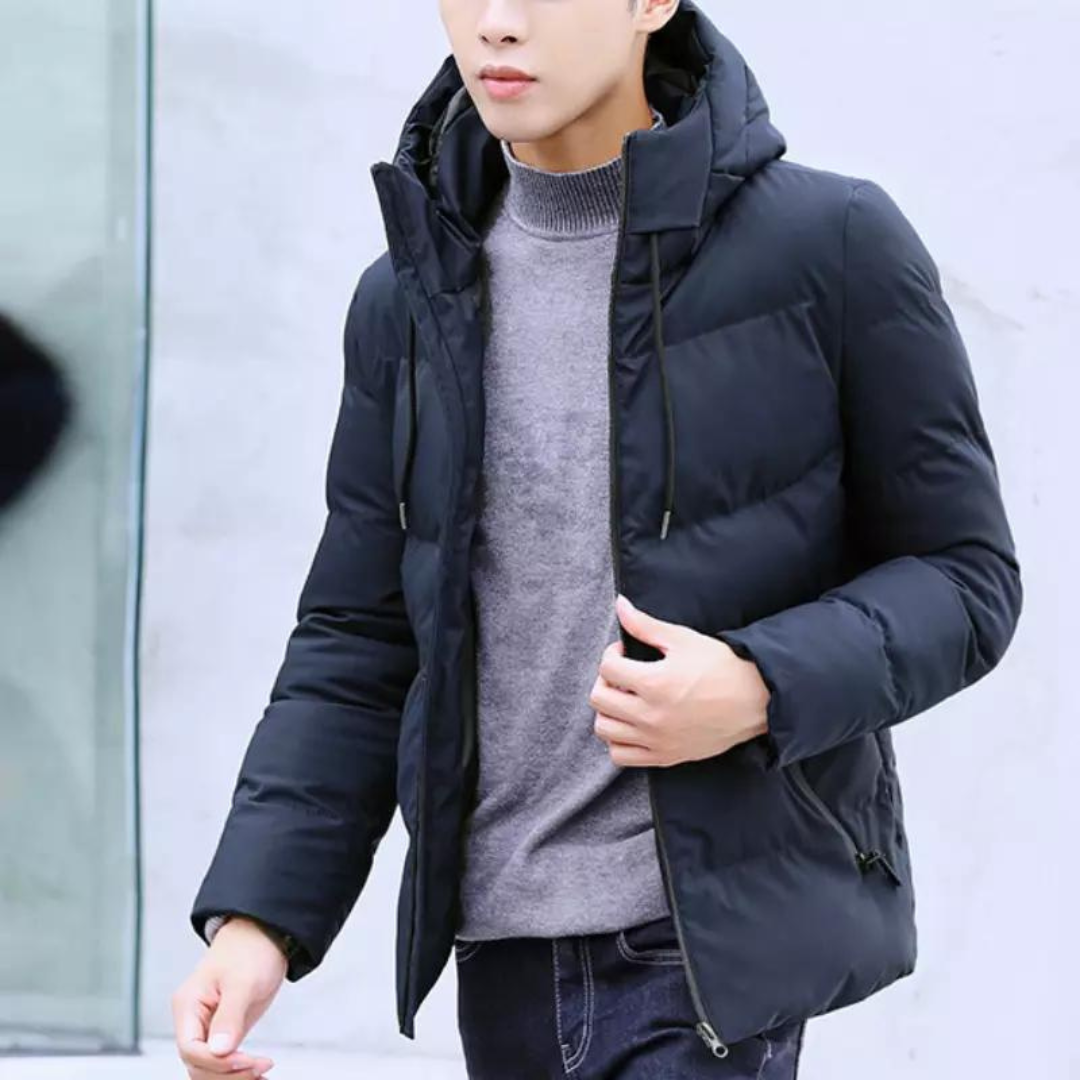 Warme Kapuzen-Pufferjacke für Männer