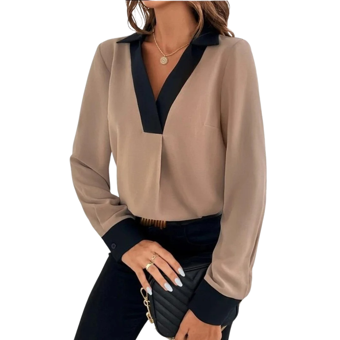 Langärmelige Bürobluse für Damen