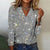 Damen Top Glitzer V-Ausschnitt Lange Ärmel Polyester Spandex 2